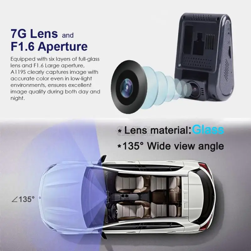 VIOFO Видеорегистраторы для автомобилей A119S Dashcam 1080 P обновлен V2 2 0 &quotсупер