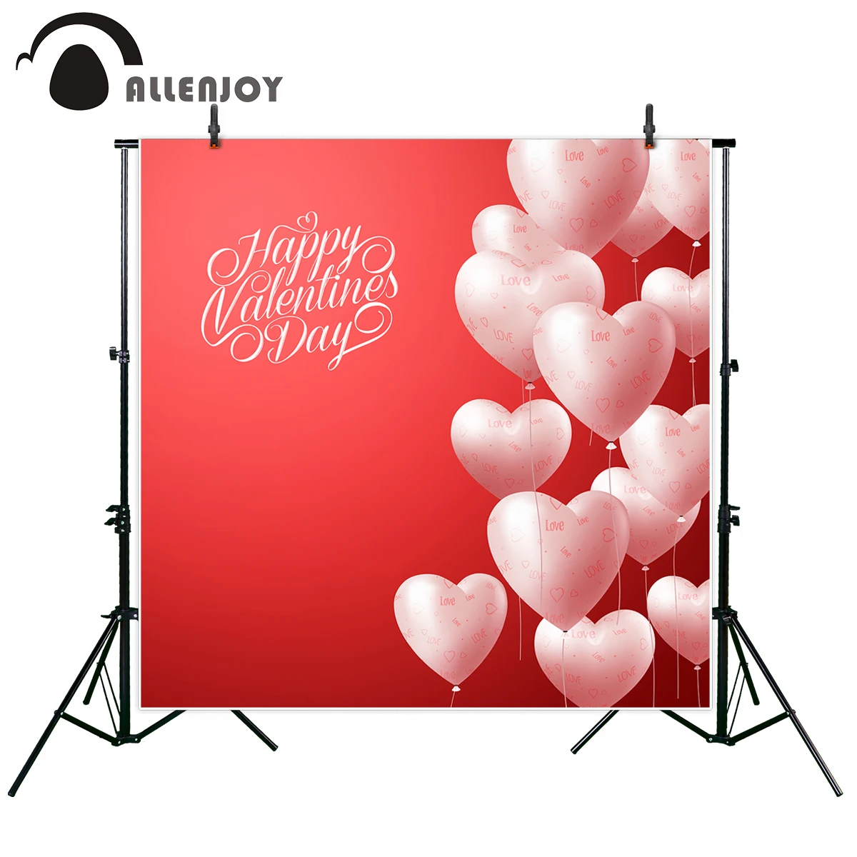 Allenjoy vinyl photo lovely backdrop 3D Realistic Heart Balloons Flying in Red Valentines day backdrop photocall photo printed Allenjoy vinyl photo lovely backdrop 3D Realistic Heart Balloons Flying in Red Valentines day backdrop photocall photo printed