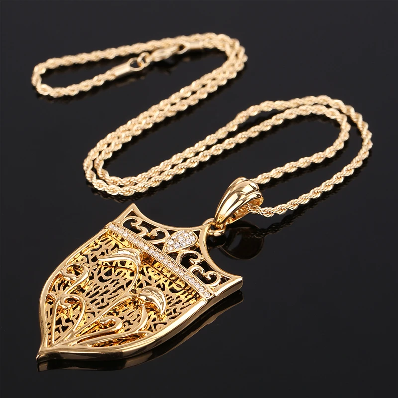 Женское винтажное ожерелье OUMEILY Золотистое Ожерелье с геометрическим кристаллом