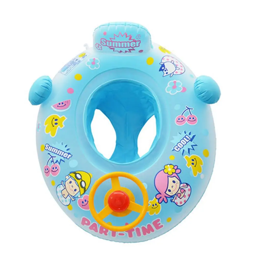 Детский летний бассейн для плавания с солнцезащитным козырьком надувной для плавания поплавок игровой бассейн игрушки спасательный круг для плавания с сидением лодка водный спорт