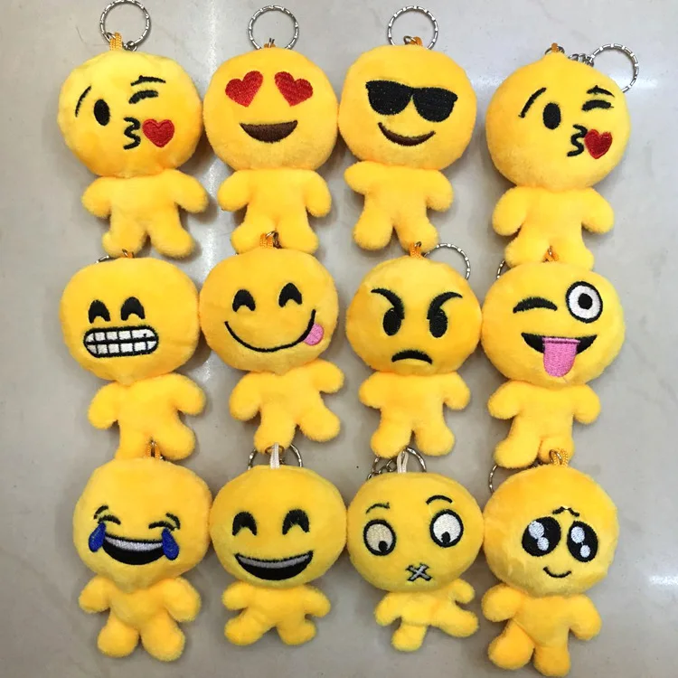 Details about   Mini Small Emoji Plush Keychain Smiley 4" Emoji Keychain 
