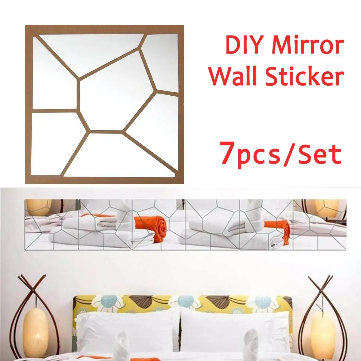 

18cm 7Pcs/set SD Decorative Mirrors Acrylic Modern Decal Art Mural Wall Mirrors Sticker for Home Decor Removable Stickers