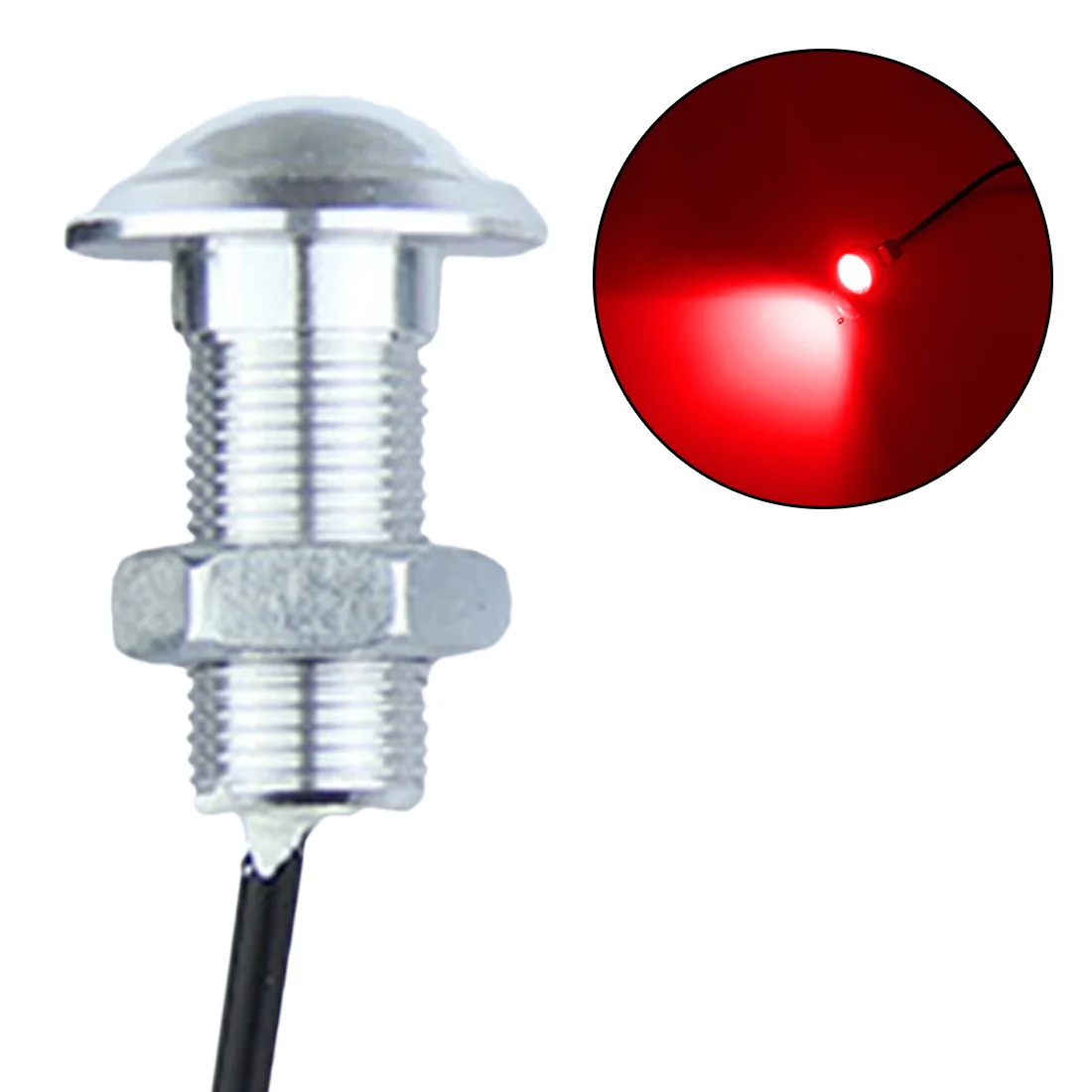Tonewan 1 шт. водонепроницаемый ультра тонкий 2,3 см 12 В Автомобильный светодиодный DRL Дневной ходовой светильник источник лампа "Орлиный глаз" парковПредупреждение светильник - Цвет: Красный