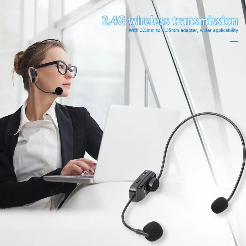 2.4G Wireless Microphone Speech Headset Mic for Voice Amplifier Teaching