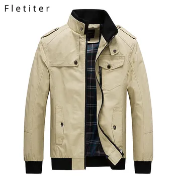 

Fletiter Autumn Men's Jackets Baseball Uniform Slim Casual Coat Mens Jacket Brand Clothing Fashion Coats Male Outerwear size 4xl