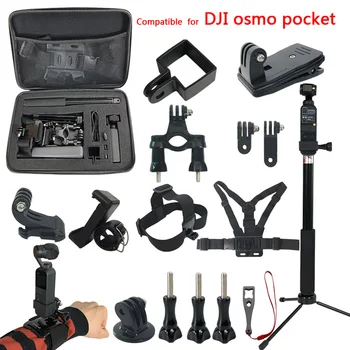 

Osmo Pocket Gimbal Accessories kit for Dji Osmo Pocket Mount Extension Selfie stick Storage Bag Case Accessory Set Adapter