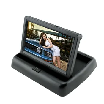 

Foldable 4.3"Car TFT LCD Color Monitor with Rear view Camera Backup Camera Parking System With Car Rear View mirror