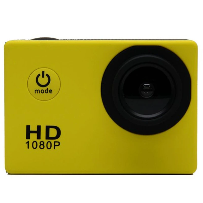 Спортивная экшен камера. Водонепроницаемая 4K спортивная камера с HD качеством. Цифровая камера для путешествий и занятий спортом - Цвет: yellow