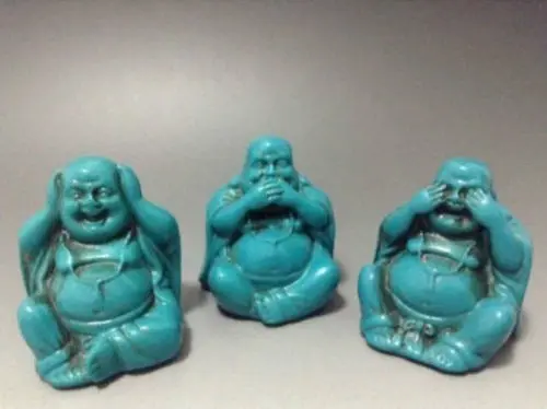 

Exquisite Chinese Hand-carved Three Laughing Buddha Statues