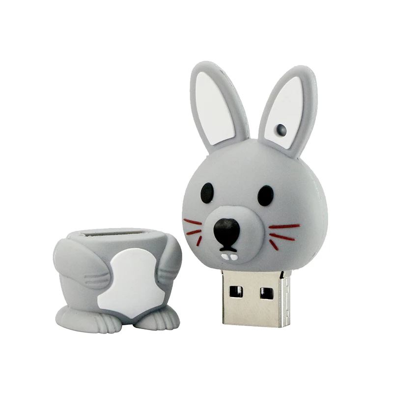 Анимационный USB флеш накопитель 128 ГБ флешка серый кролик карта памяти 4 Гб 8 16 32 64