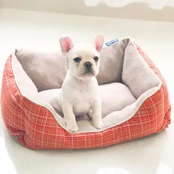 

Flannel thick soft Dog House Bed cat Sleep For cats Nest pet blanket dog beds for small dogs Pets Bed warm cat Dog Cushions