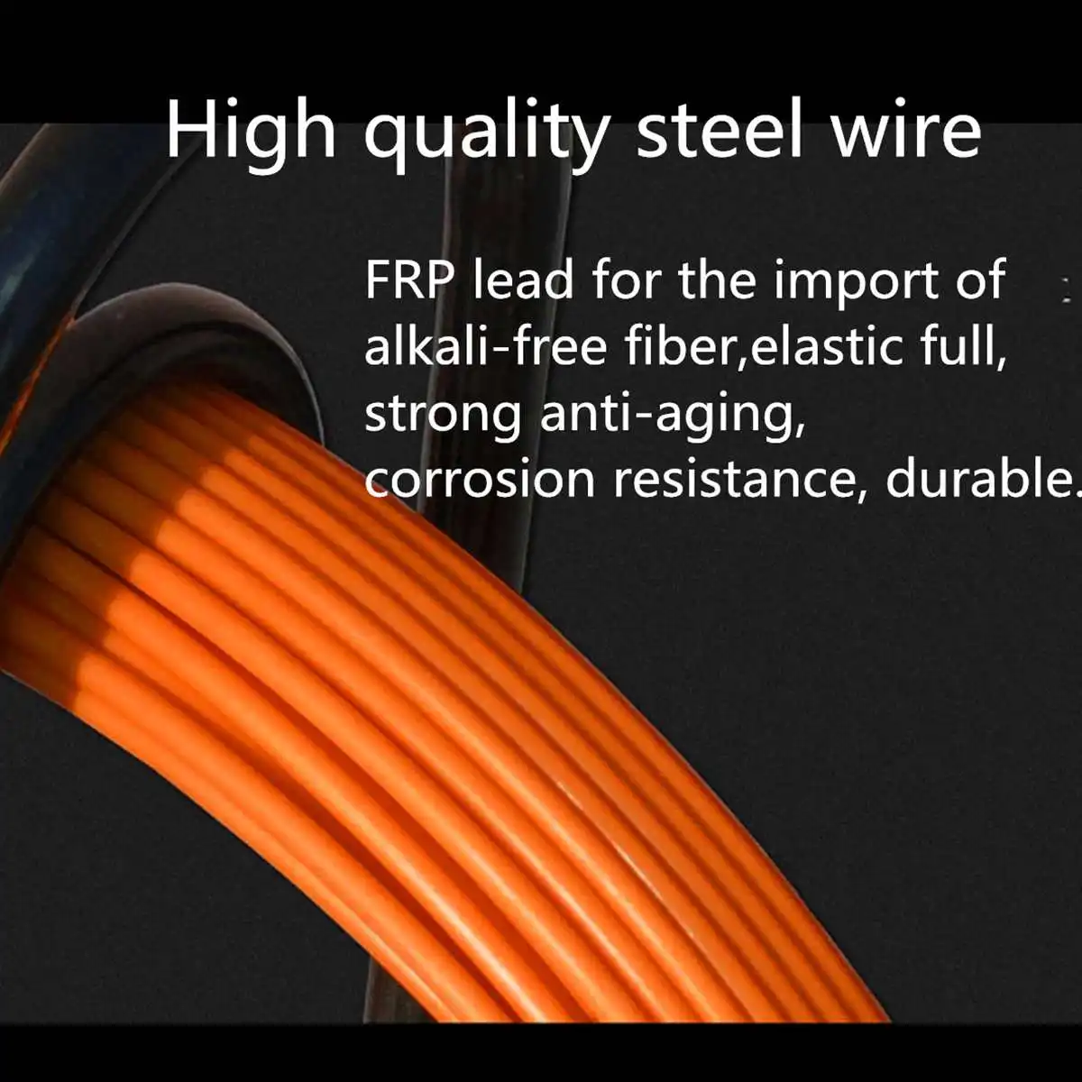 4.5mm 70M Fiberglass Wire Cable Running Rod Snakes Fish Rodder Puller Flexi Lead Electric Fiberglass Wire Cable Running Rod New