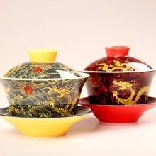 Китайская ручная роспись сустав Буле традиционная гайвань чайная игра покрытая драконом Портретные чаши кунг-фу чайные чаши