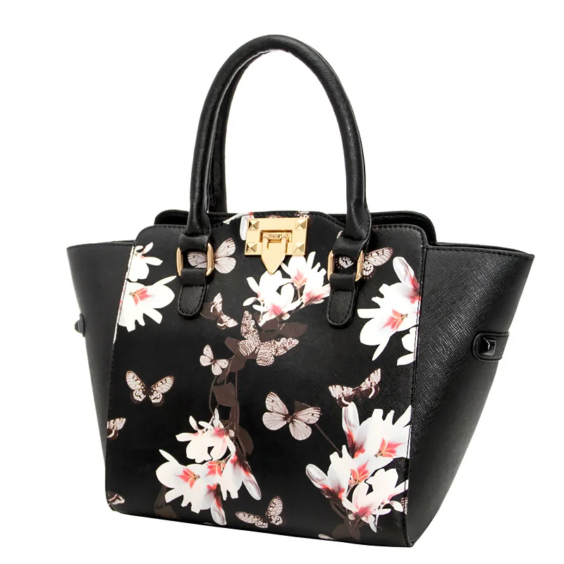 aliexpress buy flower printed wing handbag leather classic luxury tote bag fashion aliexpress buy flower printed wing handbag leather classic luxury tote bag fashion