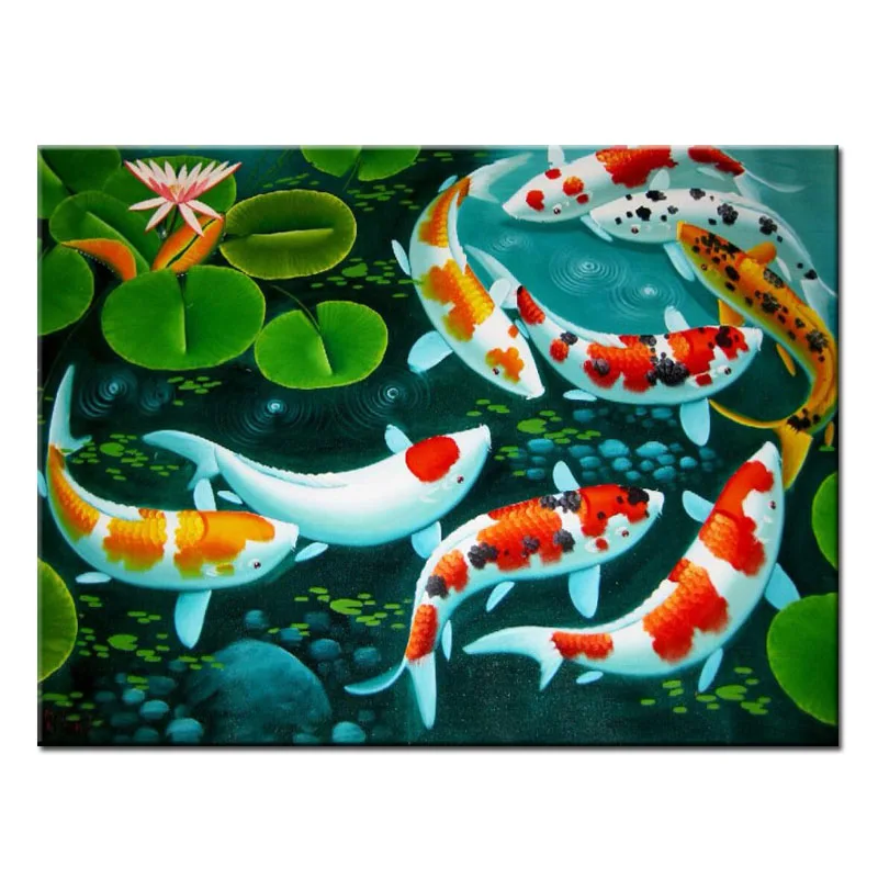 

5D Diy Diamond Painting Cross Stitch Animal Diamond Embroidery Koi fish Full Mosaic Square Round Rhinestone Handicrafts Decor