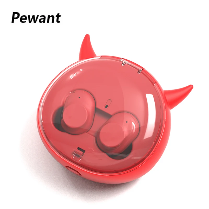 

Cute Pewant TWS Wireless Bluetooth Earphone Apt-x Stereo Earbud Active Noise Cancellation In Ear Headphone With Mic As Gift