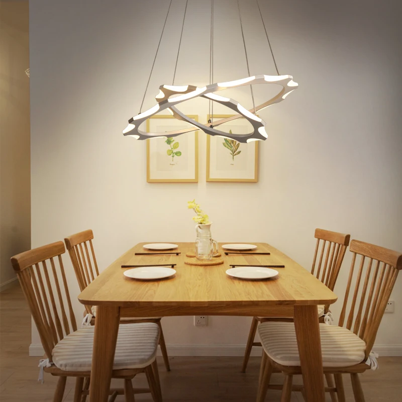 

Modern LED Pendant lights for living room bedroom dining room Simple gear ring shape led strip indoor lighting pendant lamp