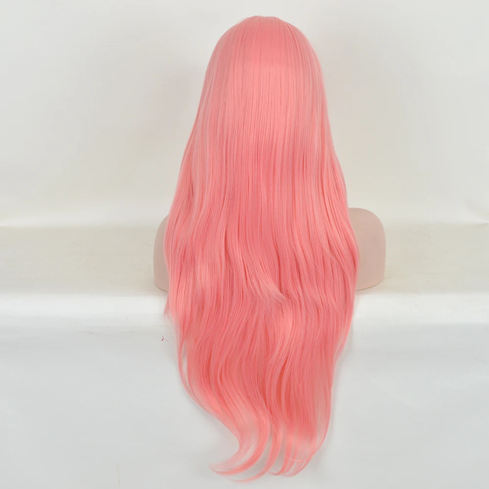 3163 32 дюймов розовый маскарадный парик для вечеринки синтетический длинный прямой сторона расставания парики для женщин волосы высокой температуры волокна