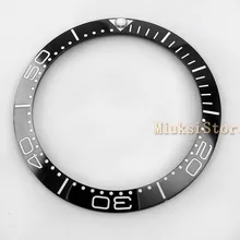 38 мм синий керамический ободок желтые цифровые весы для мужских/дамских часов Механические Часы Ободок