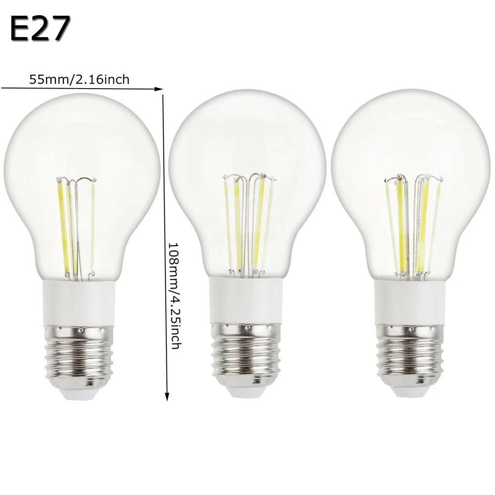 High Quality Vintage LED Edison Bulb Retro A55 E27 3W 4W 6W Home Decoration Light B22 Bayonet Lamp AC 85-265V DC 12V