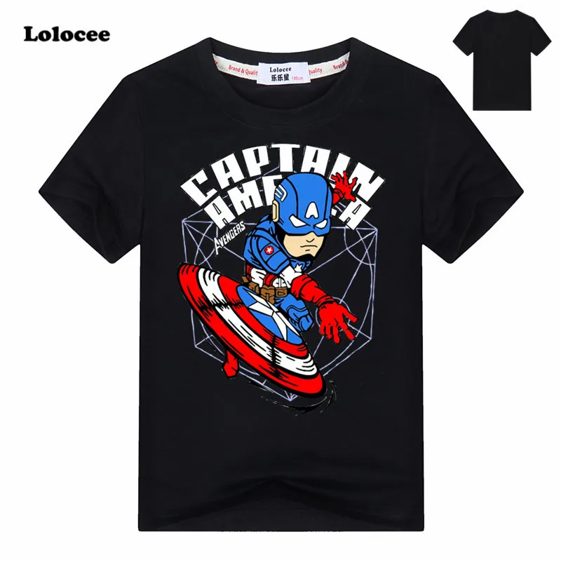 2018 Fashion Captain America T Shirt Kids Short Sleeve Cotton T Shirts Super Hero Cartoon Boys Clothing Tops casual tee shirts цена 2018 Fashion Captain America T Shirt Kids Short Sleeve Cotton T Shirts Super Hero Cartoon Boys Clothing Tops casual tee shirts цены онлайн
