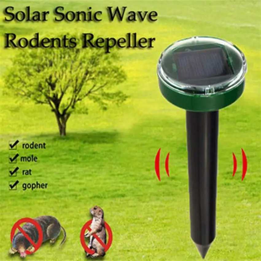 

Outdoor Garden Mole Repellent Solar Power Ultrasonic Mole Snake Bird Mosquito Mouse Ultrasonic Pest Repeller Control Garden Yard