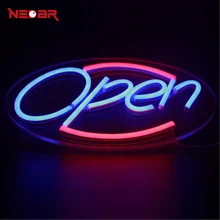 LED Neon Open Sign for Shop Cafe Bar Pub with 12V ultra bright led neon flexible light tube customized DIY led advertising light