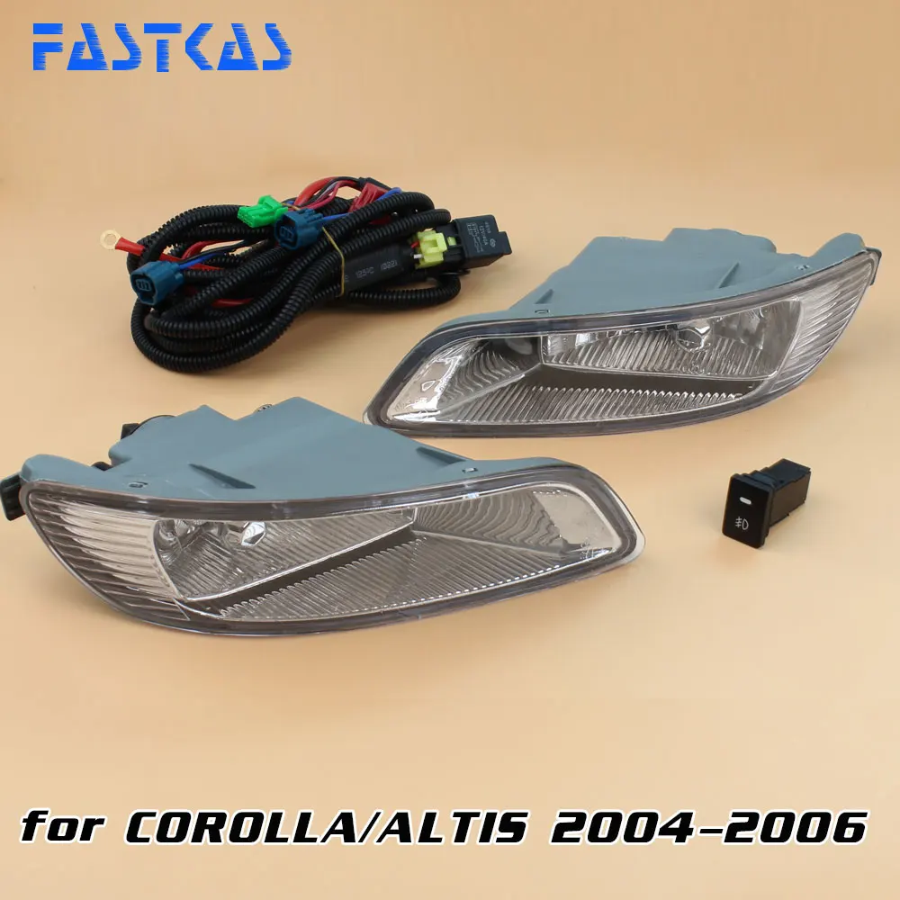 12v Car Fog Light Assembly for Toyota Corolla/Altis 2004 2005 2006 Front Left and Right set Fog