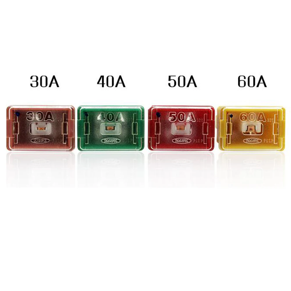 Car Fuses Kit 1PC Insurance Car Auto Square Fuse Tube Waterproof Fuse Box 30A 40A 50A 60A for Excavator