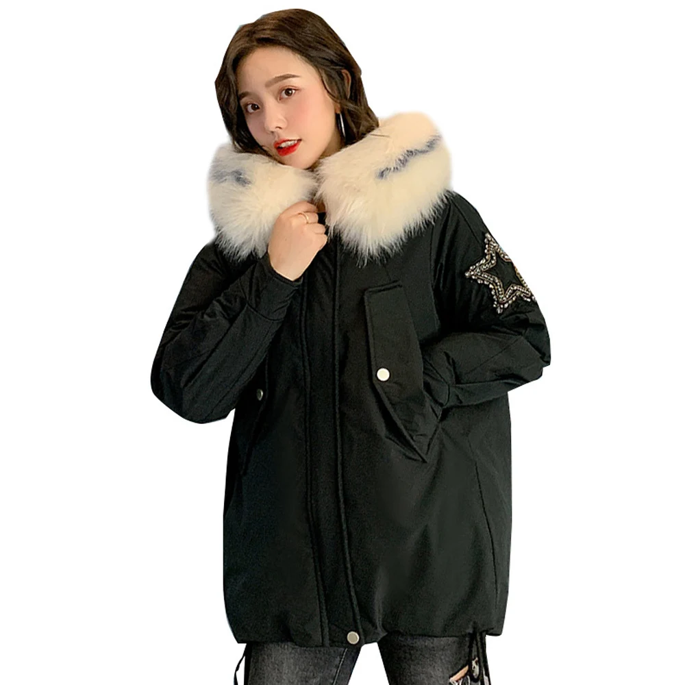 Лидер продаж, теплое плотное Женское пальто, пуховик, Женская куртка, Корейская версия толстой куртки, пуховик