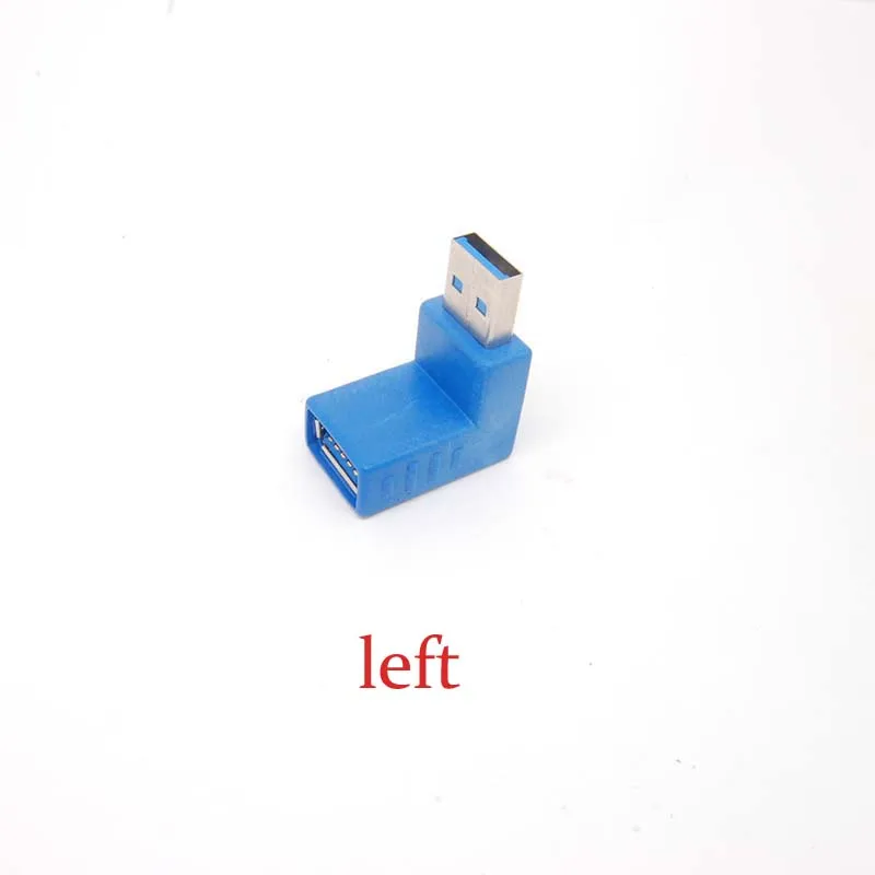 10 قطعة usb3.0 وذكر إلى أنثى تمديد كابل 90 درجة يسار زاوية قابس مهايئ