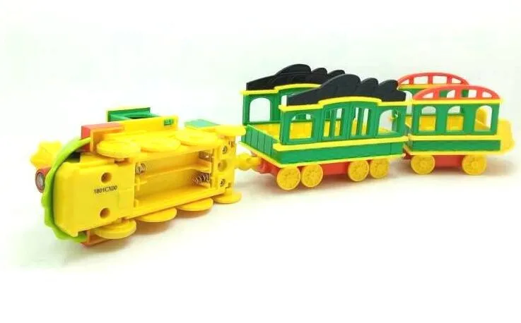 3 шт./лот Паровозик и вагон динозавров набор из одного локомотива и двух вагонок