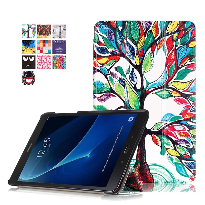 50Pcs PU Leather Stand Cover Case for Samsung Galaxy Tab A 10.1 T580 T585 T585N 10.1&quot Tablet + Screen Protector DHL Shipping |
