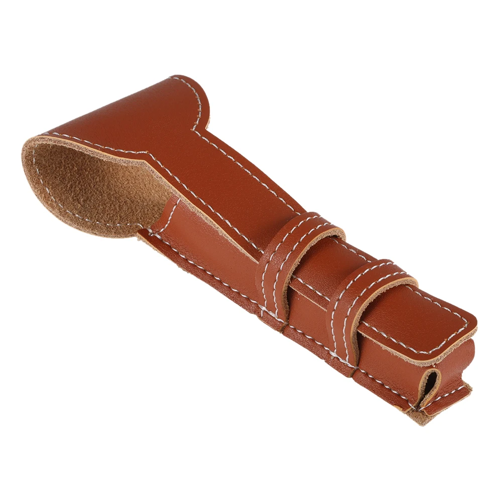 

Brown Cowhide Leather Pouch Safety Razor Storage Case for Classic Double Edge Shaving Leather Pouch Razor Holder Bag
