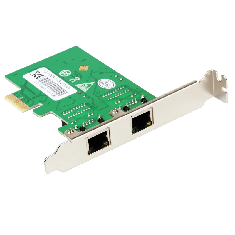 H1111Z сетевой адаптер PCI-Express двойной гигабитный Ethernet контроллер карты RTL8111 чипсет с низкий кронштейн