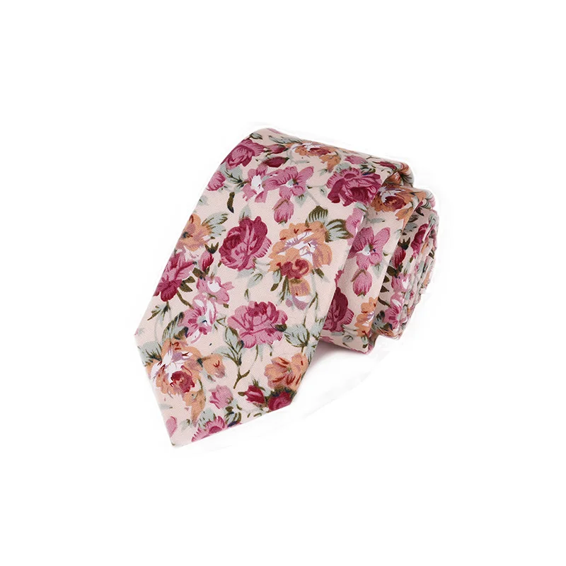 Mantieqingway 6 см хлопок цветочные галстуки для приталенный мужской костюм мужские галстуки тонкий Gravatas Свадебные Corbatas Vestidos шеи галстук галстуки - Цвет: MLD094