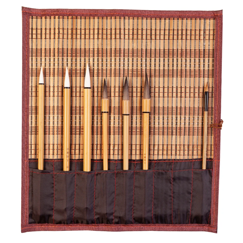 bambu rolando caligrafia caneta caso cortina pacote só saco não incluindo escovas
