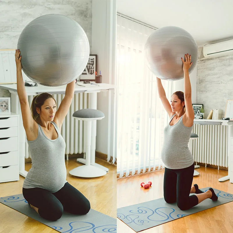 Беременная женщина йога шарики бола Пилатес фитнес спортзал фитбол для баланса упражнения пилатес тренировки Массажный мяч профессиональный 55-75 см