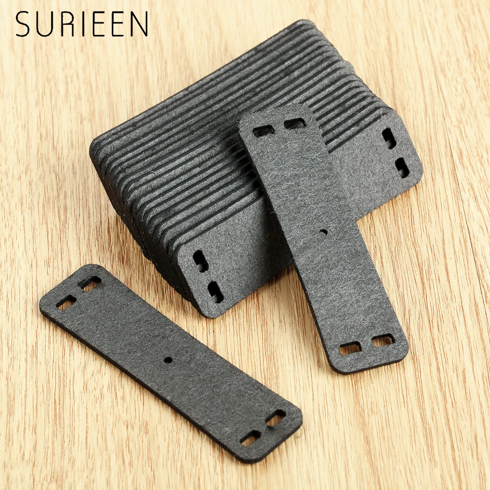 20pcs Hunting Gray Leather Slingshots Pouches Multi Holes Outdoor