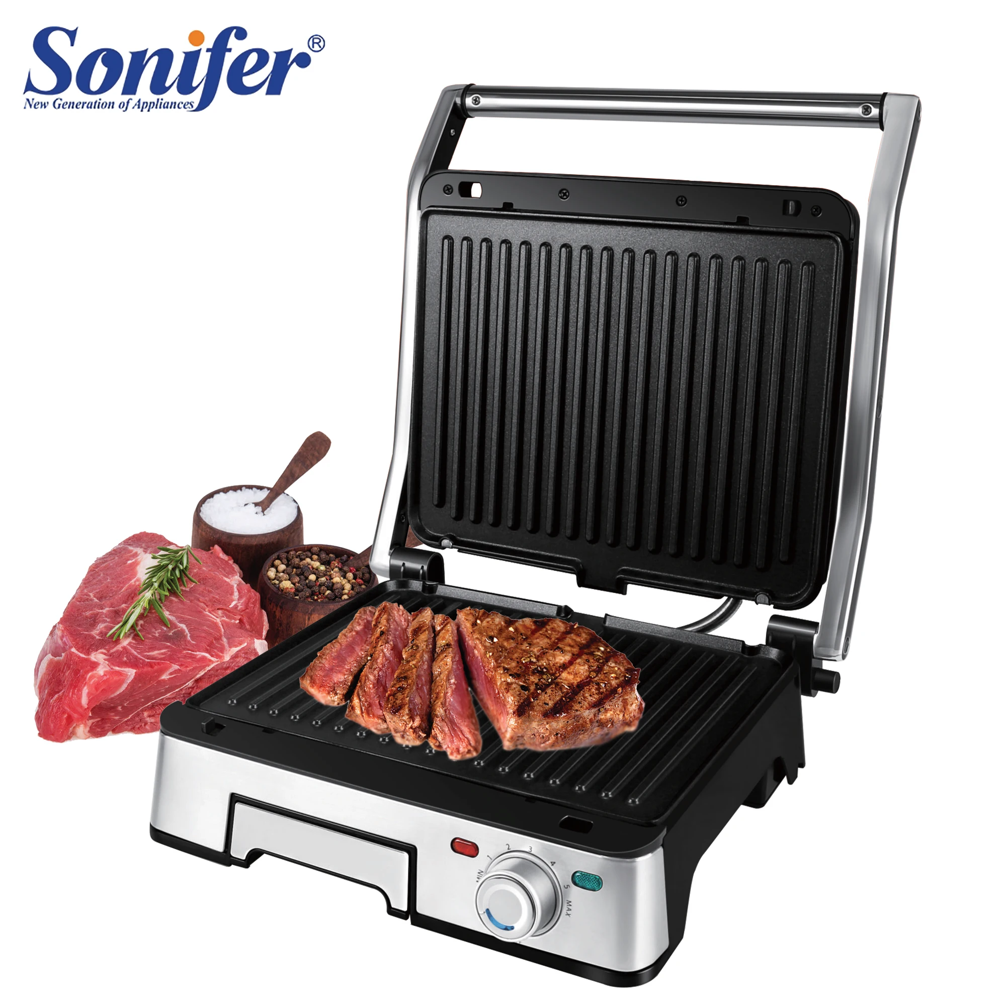 

1800W Electric BBQ Grill Household Barbecue Grill Electric Drip tray Hotplate Smokeless Grilled Meat Pan Electric Grill Sonifer