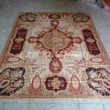8'x10' ручной работы Французский Aubusson плетеные коврики ручной работы ковры высокого качества ориентированный Королевский стиль