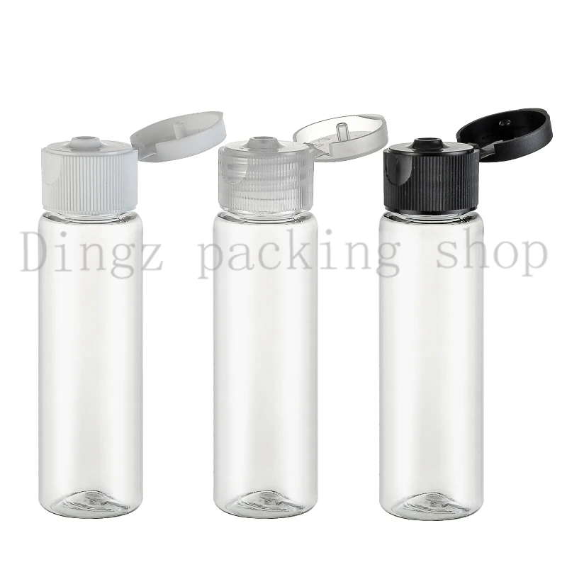 wholesale 30ml transparent flip top plastic travel set bottles
