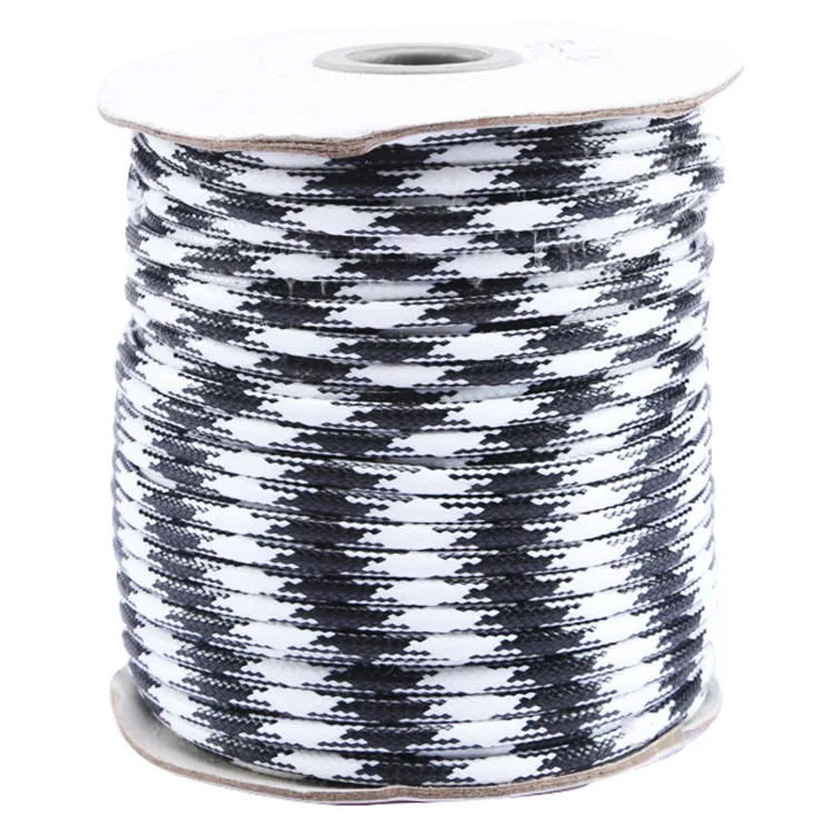 50yards/roll 3.5mm Black+White Korea Polyester Waxed Wax Cord String