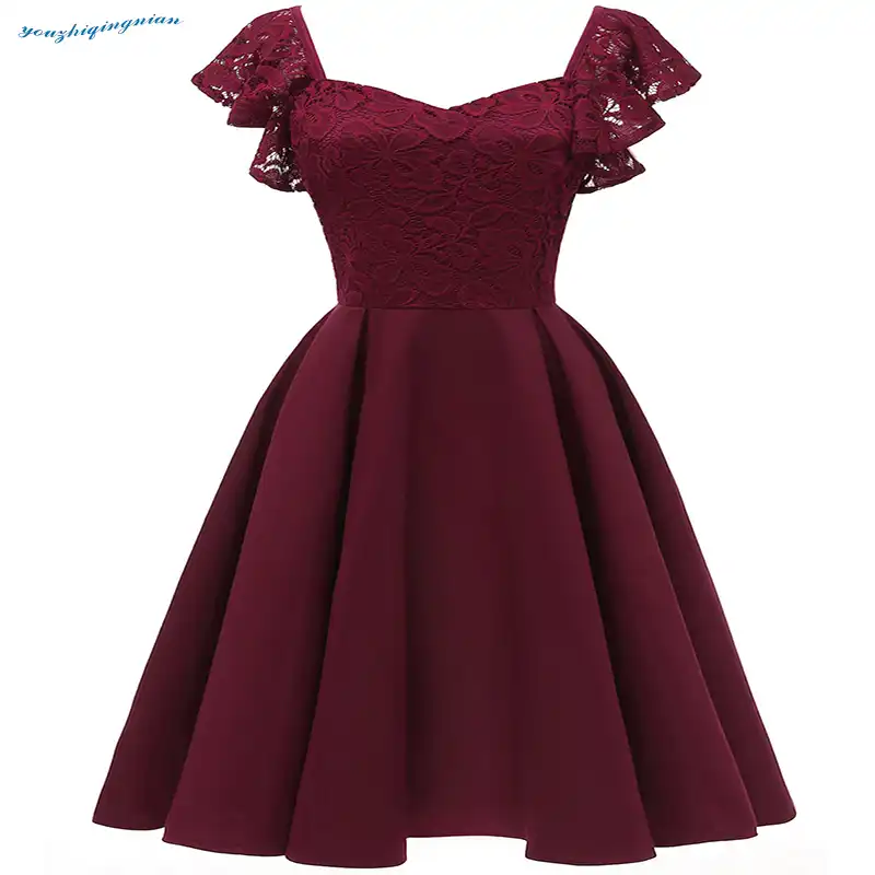 crimson dress casual