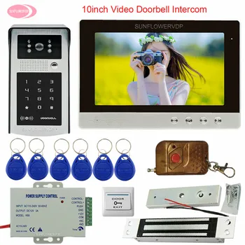 

Intercom System For Home Electric Magnetic Door Lock Video Intercom System Unit Code Unlock Surveillance Camera Ip55 Waterproof
