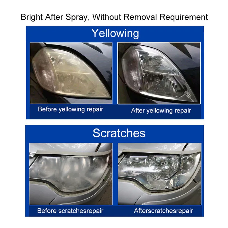 9H Hardness Car Auto Headlight Renovation Repair Agent Car Coating Repair Set Liquid Scratches Oxidation Polishing Coat