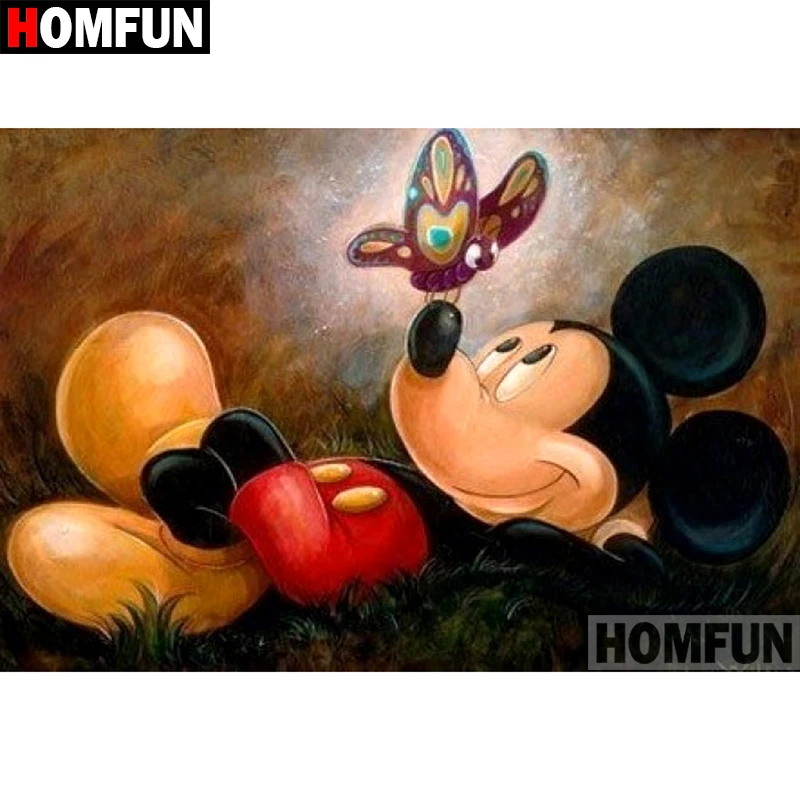 

HOMFUN Full Square/Round Drill 5D DIY Diamond Painting "Cartoon mouse" Embroidery Cross Stitch 5D Home Decor Gift A15613