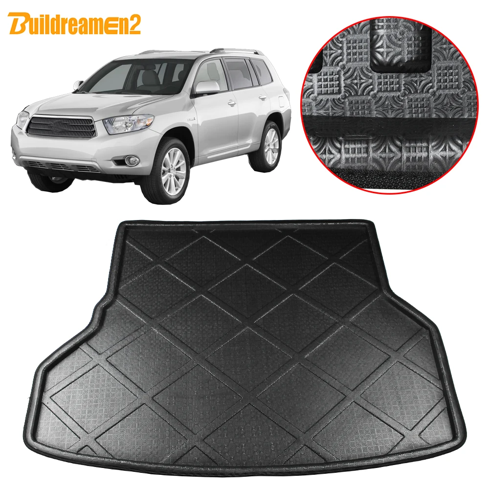 

Buildreamen2 For Toyota Highlander Kluger XU40 2008-2013 Car Trunk Mat Tray Boot Liner Tail Cargo Floor Mud Luggage Carpet Pad