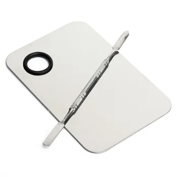 

Professional Palette Clear Nail Art Makeup Polish Gel Eyeshadow Mixing Spatula Stainless Steel Rod Manicure Set Tool