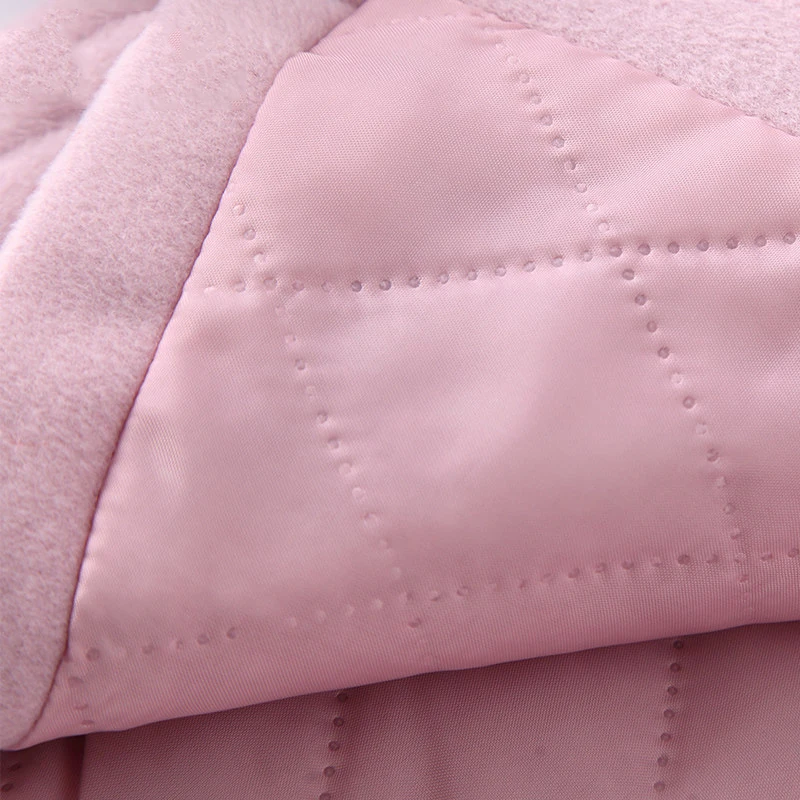 Cabolsa de lã Longa para Crianças Anos de Idade Outono Inverno Meninas Rosa Vermelho Flores Design Pétala Mangas Jaqueta Idade 4 6 8 10 11 12 t 17 Lã e mistura